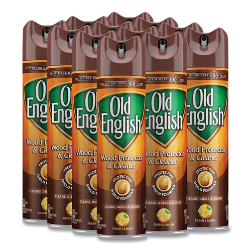 Image of OLD ENGLISH® 62338-74035 Furniture Polish, Fresh Lemon Scent, 12.5 Oz Aerosol Spray, 12/carton