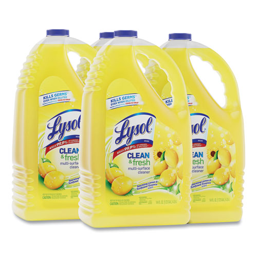 Image of LYSOL® Brand 36241-77617 Clean and Fresh Multi-Surface Disinfectant Cleaner, Sparkling Lemon and Sunflower Essence, 144 oz Bottle