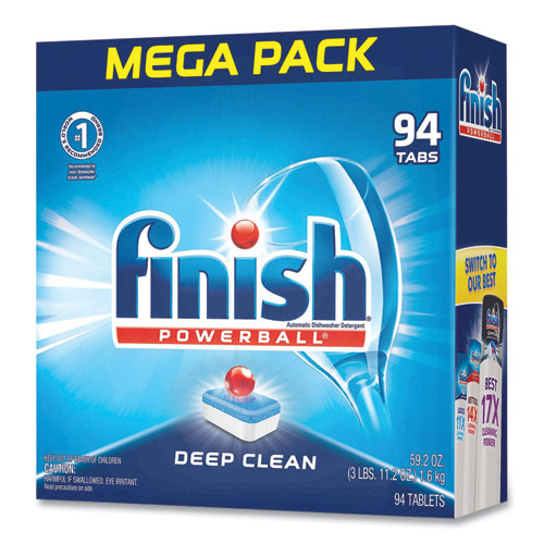 Image of FINISH® 51700-97330 Powerball Dishwasher Tabs, Fresh Scent, 94/Box