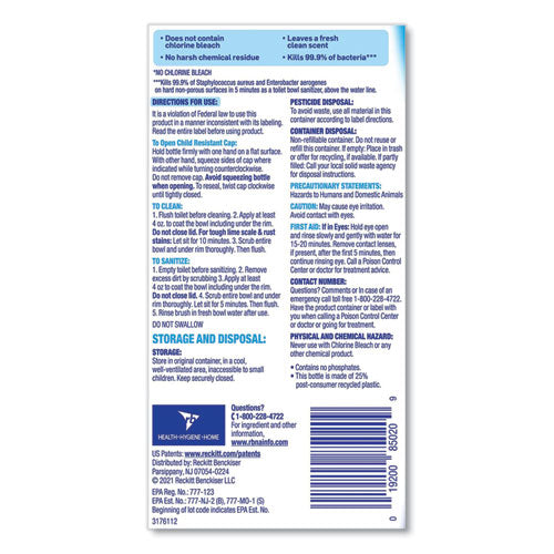 Image of LYSOL® Brand 19200-98011 Toilet Bowl Cleaner With Hydrogen Peroxide, Ocean Fresh Scent, 24 Oz