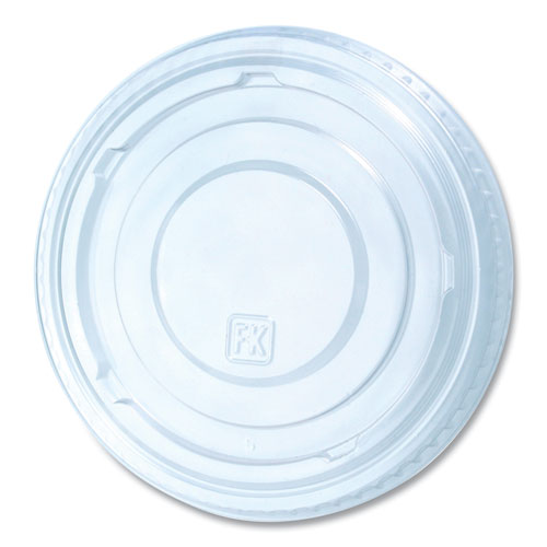 Image of Fabri-Kal® LKC1624F Greenware Cold Drink Lids, Fits 16 oz to 24 oz Cold Cups, Plastic, Clear, 1,000/Carton