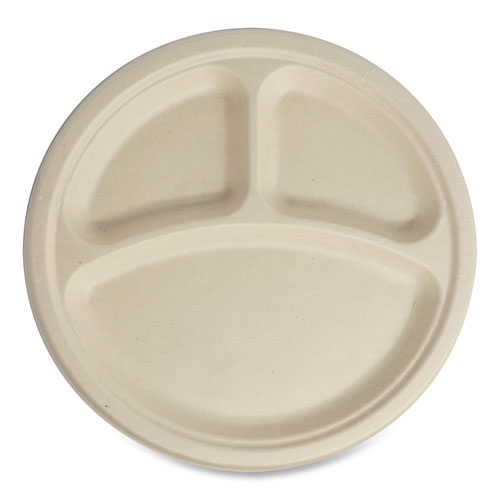 Image of World Centric® Fiber Plates, Paper, 10" dia, Natural, 700/Carton