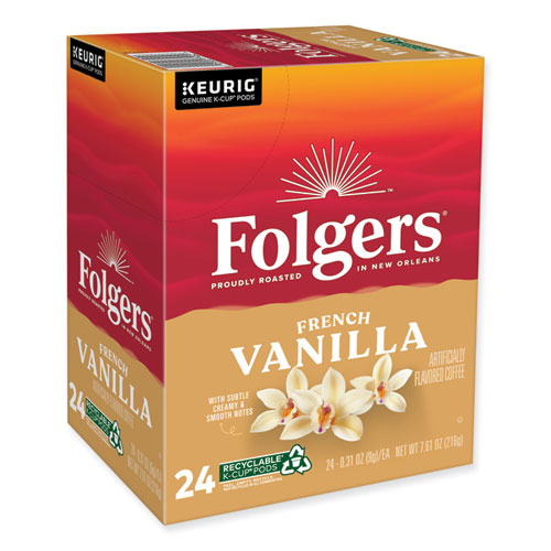 Image of Folgers® 5000363991 French Vanilla Coffee K-Cups, 24/Box