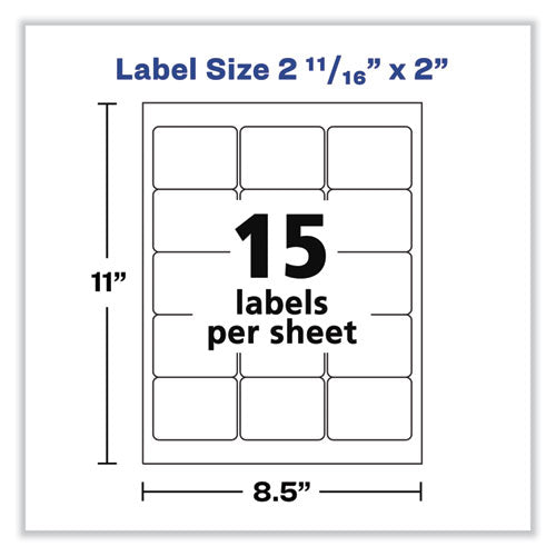Image of AveryÂ® Laser/inkjet 3.5" Diskette Labels, White, 375/pack