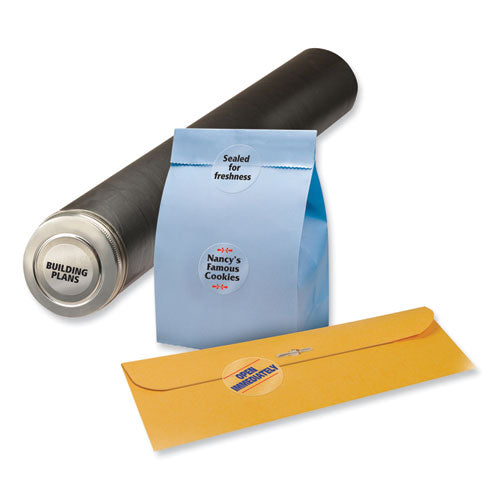 Image of Avery® 06582 Round Print-To-The Edge Labels With Surefeed And Easypeel, 1.67" Dia, Glossy Clear, 500/pk