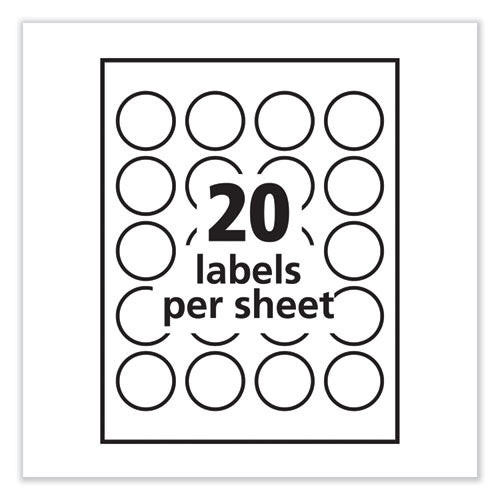 Image of Avery® 06582 Round Print-To-The Edge Labels With Surefeed And Easypeel, 1.67" Dia, Glossy Clear, 500/pk
