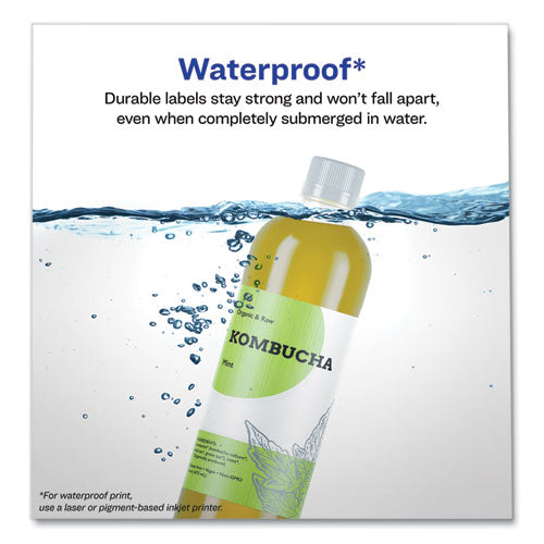 Image of Avery® 22835 Durable Water-Resistant Wraparound Labels w/ Sure Feed, 3.25 x 7.75, 16/PK