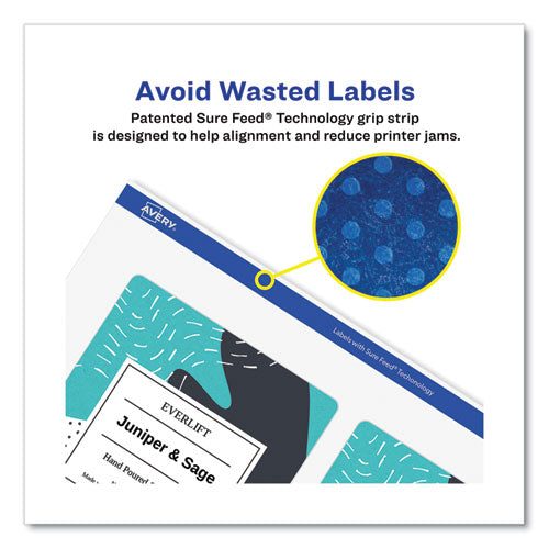 Image of Avery® 22835 Durable Water-Resistant Wraparound Labels w/ Sure Feed, 3.25 x 7.75, 16/PK