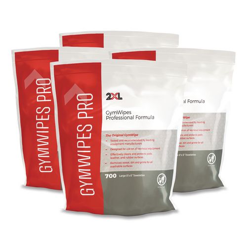 Image of 2XL TXL L38 Gym Wipes Professional, 1-Ply, 6 x 8, Unscented, White, 700/Pack, 4 Packs/Carton