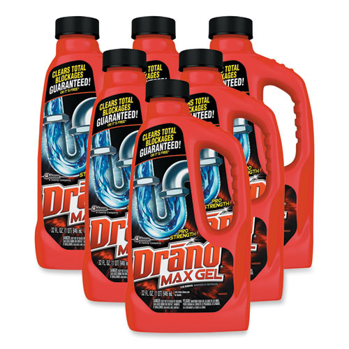 Image of Drano® 694768 Max Gel Clog Remover, 32 Oz Bottle, 12/carton