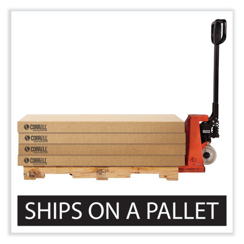 Image of Correll® A4848TFSQ06TP09954PK Adjustable Activity Tables, Square, 48" x 48" x 19" to 29", Medium Oak Top, Silver Legs, 4/Pallet