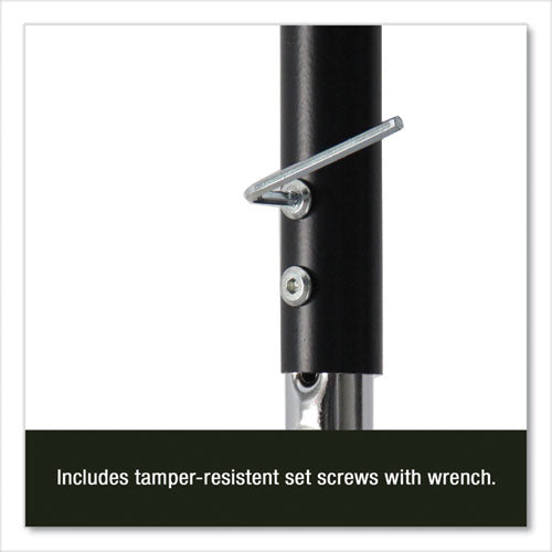 Image of Correll® A60DERND80TP09954PK Markerboard Activity Tables, Round, 60" x 19" to 29", White Top, Black/Silver Legs, 4/Pallet