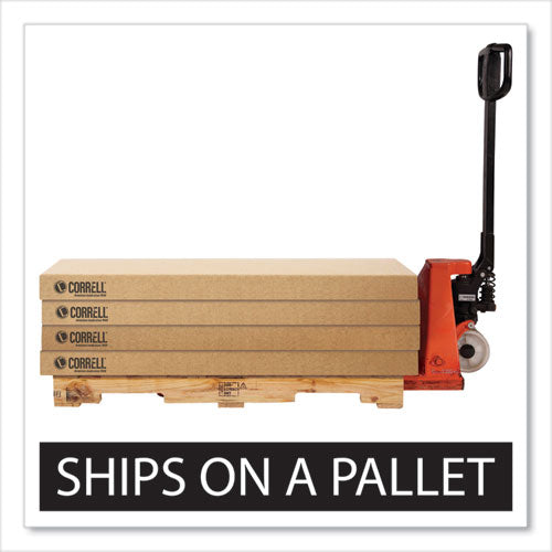 Image of Correll® A4872TFKID15TP09954PK Adjustable Activity Tables, Kidney Shaped, 72" x 48" x 19" to 29", Gray Top, Gray Legs, 4/Pallet