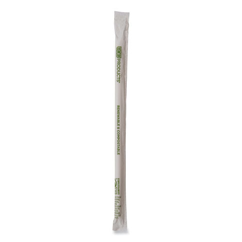 Image of Eco-Products® EP-STPHA1025 Renewable and Compostable PHA Straws, 10.25", Natural White, 1,250/Carton