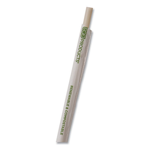 Image of Eco-Products® EP-STPHA1025 Renewable and Compostable PHA Straws, 10.25", Natural White, 1,250/Carton