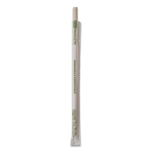 Image of Eco-Products® EP-STPHA1025 Renewable and Compostable PHA Straws, 10.25", Natural White, 1,250/Carton