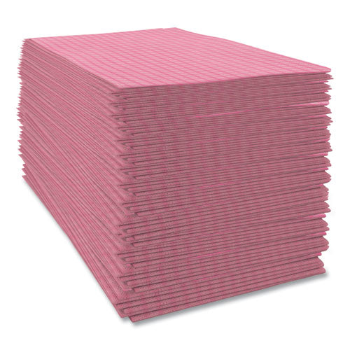 Image of Cascades PRO W900 Tuff-Job Foodservice Towels, 12 x 24, Pink/White, 200/Carton