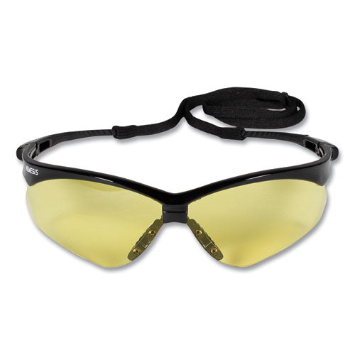 Image of KleenGuard 25659 Nemesis Safety Glasses, Black Half Frame, Amber Dual Lens