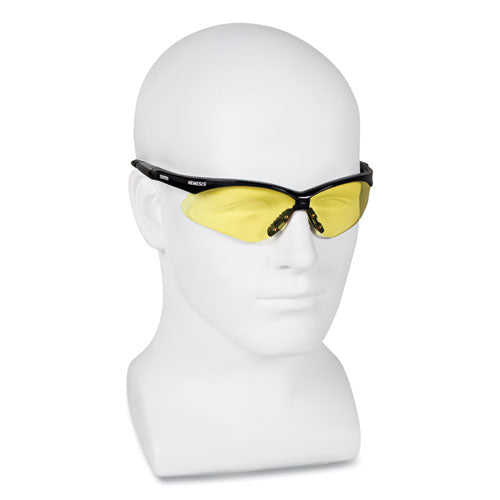 Image of KleenGuard 25659 Nemesis Safety Glasses, Black Half Frame, Amber Dual Lens