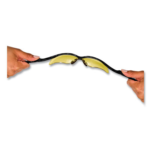 Image of KleenGuard 25659 Nemesis Safety Glasses, Black Half Frame, Amber Dual Lens