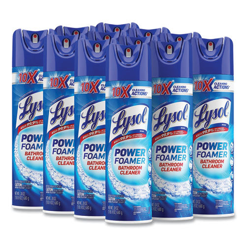 Image of LYSOL® Brand 19200-02569 Power Foam Bathroom Cleaner, 24 Oz Aerosol Spray, 12/carton