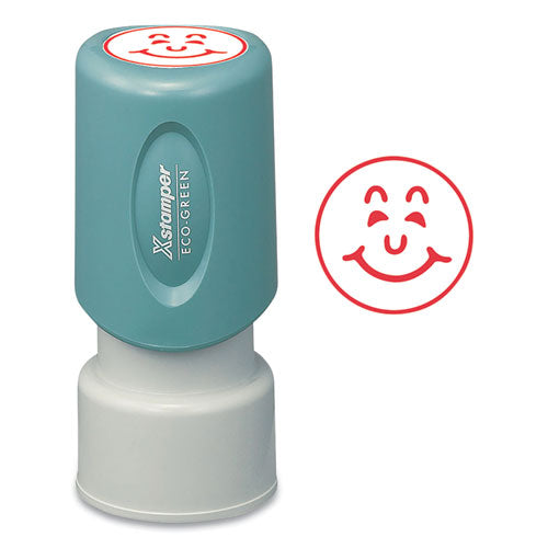 Image of XstamperÂ® Specialty Stamp, Smiley Face, 0.63 dia, Red