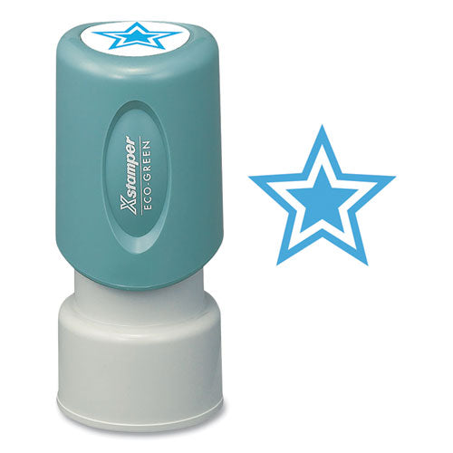Image of Xstamper® 036005 Specialty Stamp, Star Diagram, Light Blue