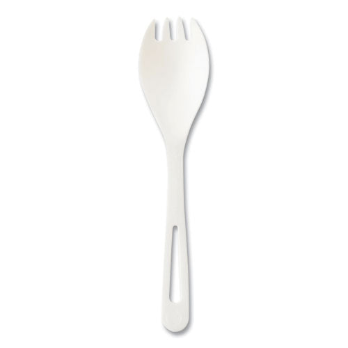 Image of World Centric® RK-PS-B TPLA Bulk Cutlery, Spork, Plastic, Light Beige, 1,000/Carton