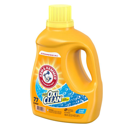 Image of Arm & Hammer 3320050027 OxiClean Concentrated Liquid Laundry Detergent, Fresh, 100.5 oz Bottle, 4/Carton