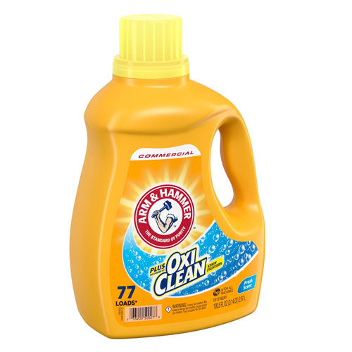 Image of Arm & Hammer 3320050027 OxiClean Concentrated Liquid Laundry Detergent, Fresh, 100.5 oz Bottle, 4/Carton