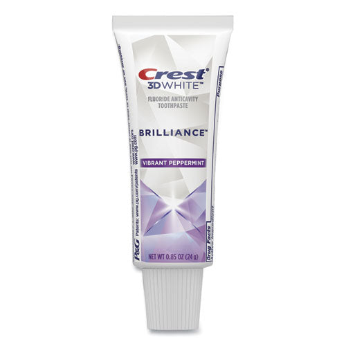 Image of CrestÂ® 3D White Brilliance Advanced Whitening Technology + Advanced Stain Protection Toothpaste, 0.85 oz Tube, 72/Carton