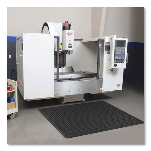 Image of Apache Mills® 39097090030000400 Bubble Flex Anti-Fatigue Mat, Rectangular, Black Crush-Resistant Non-Slip Surface, 36" x 48"