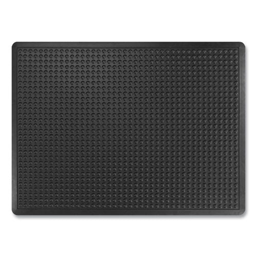 Image of Apache Mills® 39097090030000400 Bubble Flex Anti-Fatigue Mat, Rectangular, Black Crush-Resistant Non-Slip Surface, 36" x 48"