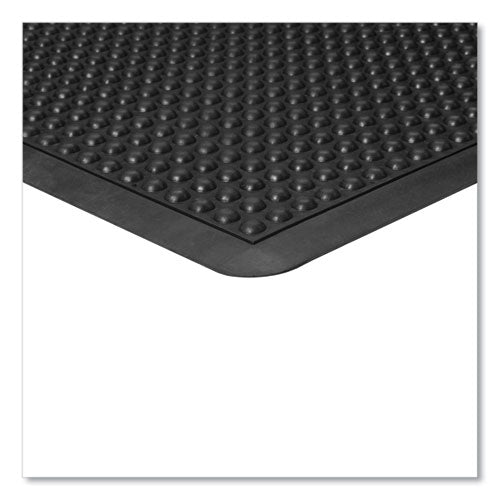 Image of Apache Mills® 39097090020000300 Bubble Flex Anti-Fatigue Mat, Rectangular, Black Crush-Resistant Non-Slip Surface, 24" x 36"