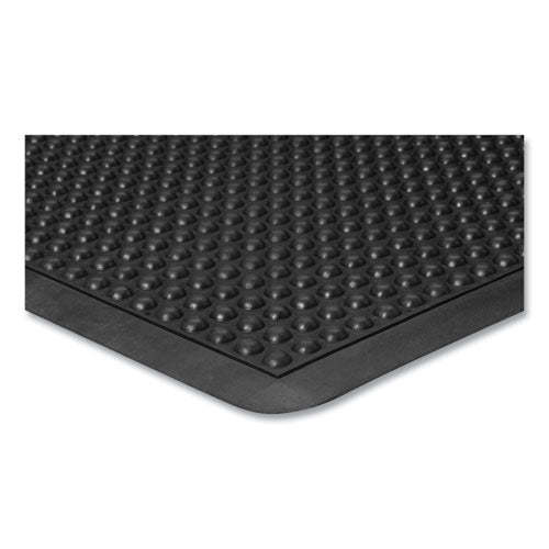 Image of Apache Mills® 39097090030000400 Bubble Flex Anti-Fatigue Mat, Rectangular, Black Crush-Resistant Non-Slip Surface, 36" x 48"
