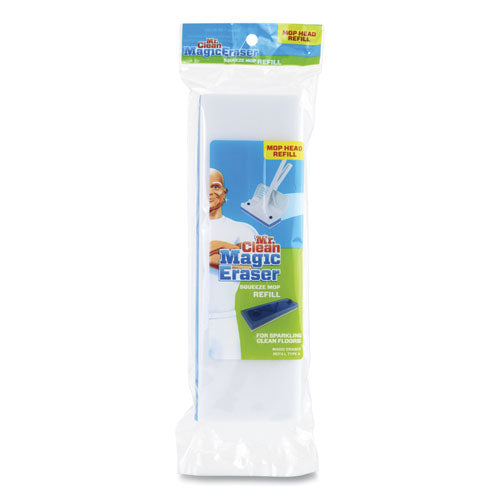 Image of Mr. Clean® 446615 Magic Eraser Squeeze Mop Refill, Foam, 9.9 X 3.4 X 1.6, White/blue