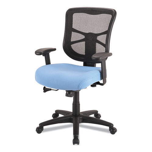 Image of Alera® Alera Elusion Series Mesh Mid-Back Swivel/Tilt Chair, Supports Up to 275 lb, 17.9" to 21.8" Seat Height, Light Blue Seat