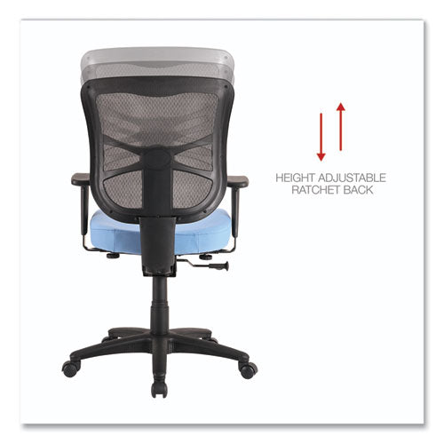 Image of Alera® Alera Elusion Series Mesh Mid-Back Swivel/Tilt Chair, Supports Up to 275 lb, 17.9" to 21.8" Seat Height, Light Blue Seat