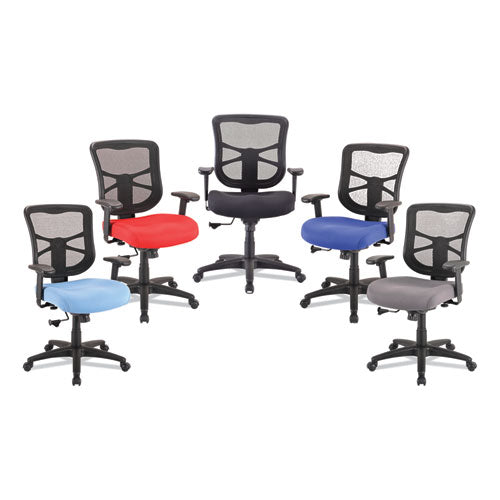 Image of Alera® Alera Elusion Series Mesh Mid-Back Swivel/Tilt Chair, Supports Up to 275 lb, 17.9" to 21.8" Seat Height, Light Blue Seat
