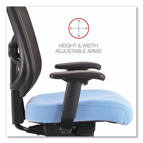 Image of Alera® Alera Elusion Series Mesh Mid-Back Swivel/Tilt Chair, Supports Up to 275 lb, 17.9" to 21.8" Seat Height, Light Blue Seat