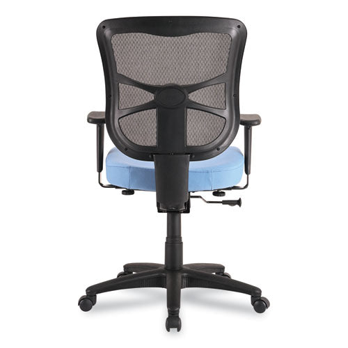 Image of Alera® Alera Elusion Series Mesh Mid-Back Swivel/Tilt Chair, Supports Up to 275 lb, 17.9" to 21.8" Seat Height, Light Blue Seat