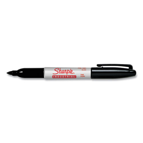 Image of Sharpie® 13601 Industrial Permanent Markers, Fine Bullet Tip, Black, Dozen