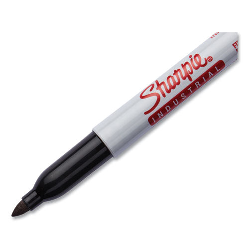 Image of Sharpie® 13601 Industrial Permanent Markers, Fine Bullet Tip, Black, Dozen