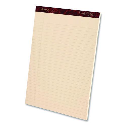 Image of Ampad® 20-029R Gold Fibre Writing Pads, Narrow Rule, (50) Canary Yellow 5 x 8 Sheets, 4/Pack