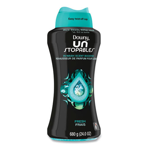 Image of Downy® 80730043 Unstopables In-Wash Scent Booster Beads, Fresh Scent, 24 oz Pour Bottle, 4/Carton