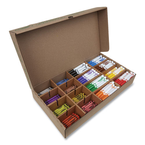 Image of Crayola® 523349 Crayons And Markers Combo Classpack, Eight Colors, 256/set