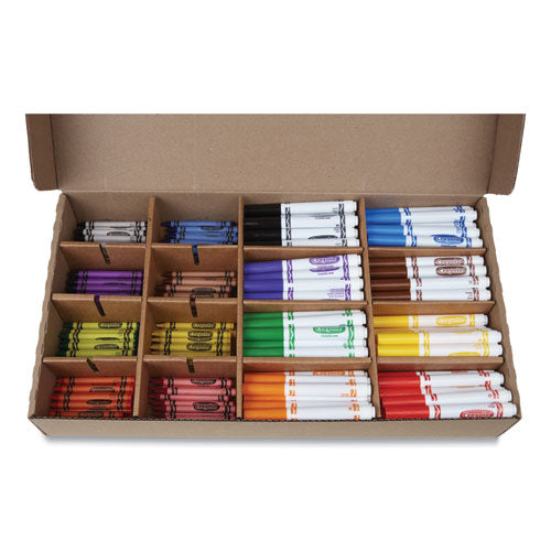 Image of Crayola® 523349 Crayons And Markers Combo Classpack, Eight Colors, 256/set