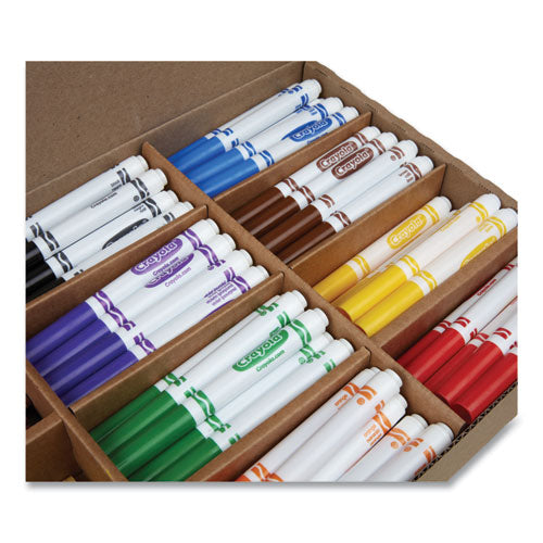 Image of Crayola® 523349 Crayons And Markers Combo Classpack, Eight Colors, 256/set