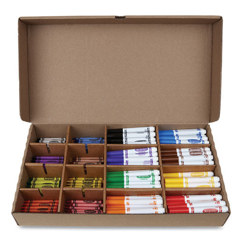 Image of Crayola® 523349 Crayons And Markers Combo Classpack, Eight Colors, 256/set