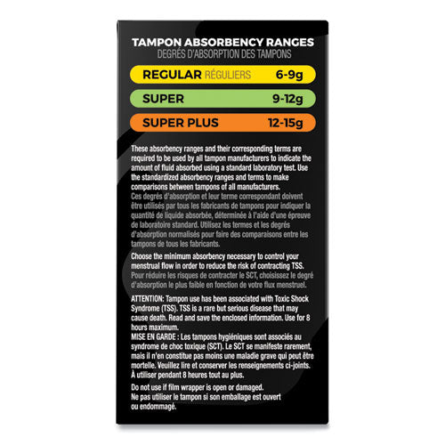 Image of Kotex® 51581 U by Kotex Click Compact Tampons, Super Absorbency, 16/Pack, 8 Packs/Carton